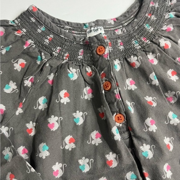 Carters • Grey Mouse with Hearts Dress - Picture 3 of 5